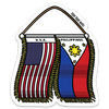 The American and Filipino Flag Sticker